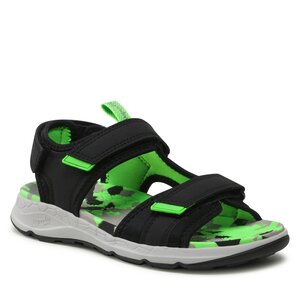 Sandále Superfit - 1-000584-0000 S Black/Lightgreen.