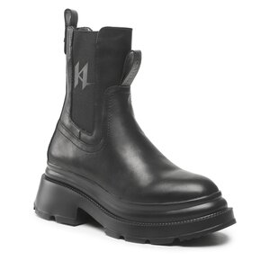 Členková obuv s elastickým prvkom KARL LAGERFELD - KL45065 Black Lthr.
