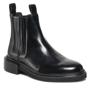 Členková obuv s elastickým prvkom Calvin Klein - Chelsea Boot Lth HM0HM00863 Ck Black BEH.