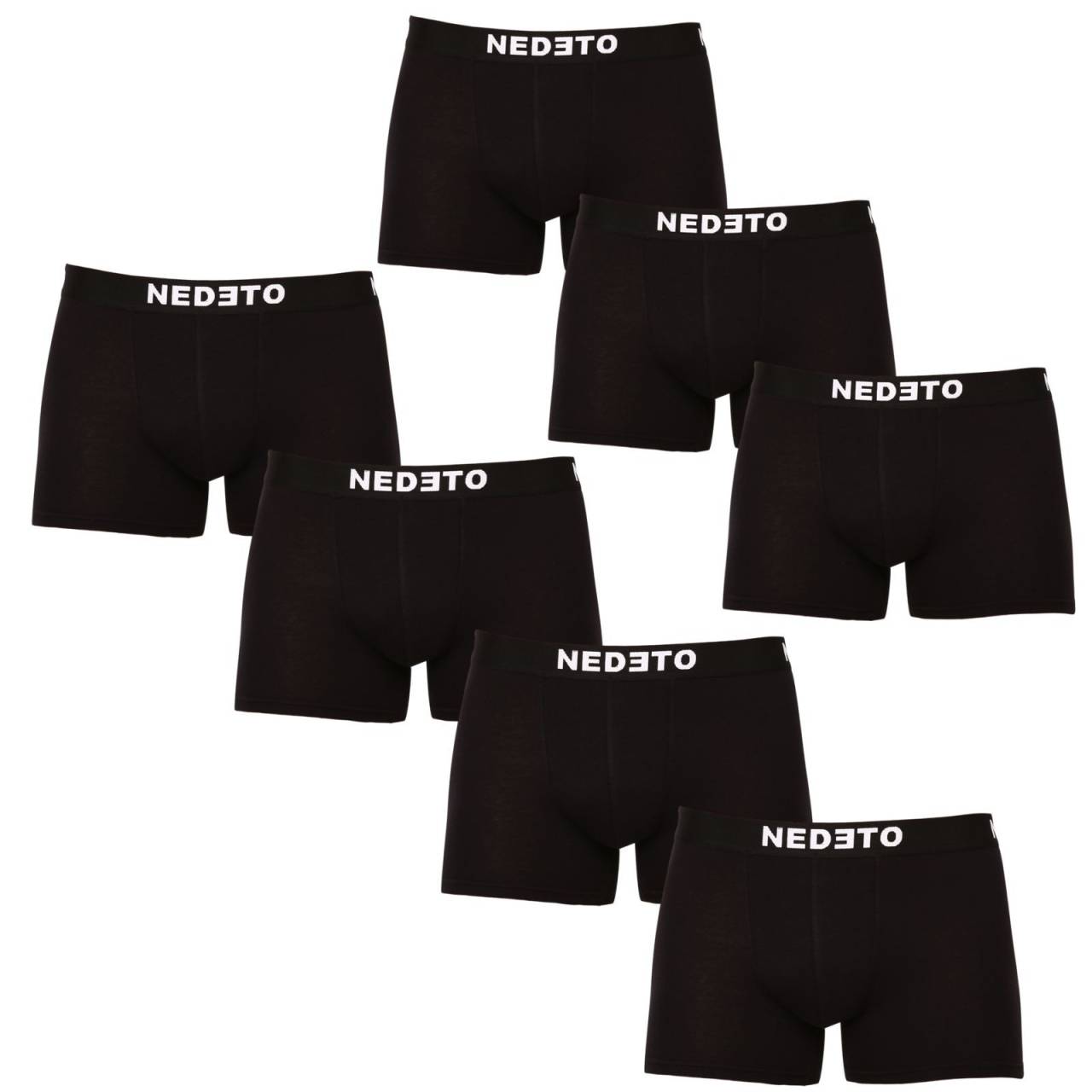 7PACK pánske boxerky Nedeto čierne (7NB001-brand) L, trenky.
Objav maximálne pohodlie a štýl s týmito pánskymi boxerkami značky Nedeto v univerzálnej čiernej farbe.
Príjemný materiál pre tvoj maximálny komfort
Boxerky Nedeto sú vyrobené z kvalitnej zmesi bavlny a elastanu.
Cenovo dostupný dizajn a štýl
Tieto čierne boxerky Nedeto majú jednoduchý, ale štýlový dizajn, ktorý sa perfektne hodí pre všetkých moderných mužov.
Prečo by boxerky Nedeto v tvojom šatníku nemali chýbať

Vhodné na každodenné nosenie aj šport: Ideálne ako do práce, tak na relaxáciu alebo pohybové aktivity.


Dlhšie nohavičky: Poskytujú väčšie pohodlie a podporu pri pohybe.


Kvalitná elastická guma: Boxerky pevne držia na svojom mieste a sú pohodlné po celý deň.


Skvelý pomer kvality a ceny: V balení získaš niekoľko kusov štýlových a pohodlných boxeriek.

Česká značka Nedeto vsádza na kvalitu
Boxerky Nedeto u nás nosíme všetci, vyrobili sme si ich totiž sami.
Ako sa starať o boxerky:

Pranie: Odporúčame prať na 30°C, čo je ideálna teplota na odstránenie nečistôt a udržanie kvality materiálu.


Žehlenie: Pokiaľ je treba, môžeš boxerky žehliť na nízku teplotu vhodnú pre bavlnu.


Sušička: Nesušte v sušičke.