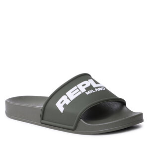 Šľapky Replay - Up Emboss GMF1A .000.C0042S Mil Green 0039.