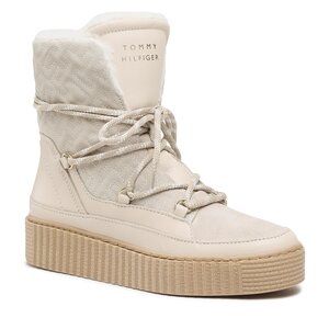Členková obuv Tommy Hilfiger - Snow Boot Monogram FW0FW06852 Sugarcane AA8.