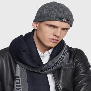 Čiapka Aeronautica Militare - 222CU034L451 Grigio Scuro Melange 17230.