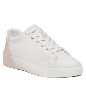 Sneakersy Calvin Klein - Heel Counter Cupsole Lace Up HW0HW01378 White/Sepia Rose 0LF.