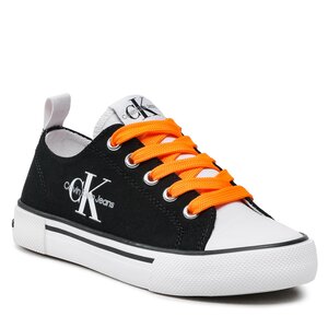 Plátenky Calvin Klein Jeans - Low Cut Lace-Up Sneaker V3X9-80567-0890 M Black/White X001.