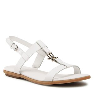 Sandále Tommy Hilfiger - Th Flat Sandal FW0FW07068 Ecru YBL.