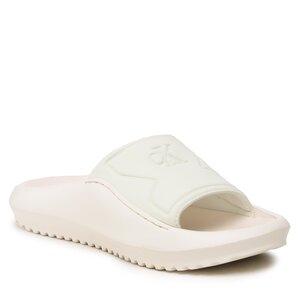 Šľapky Calvin Klein Jeans - Hybrid Sandal High/Low Freq YM0YM00645 Creamy White YBJ.