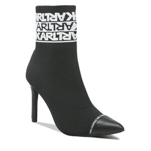 Členková obuv KARL LAGERFELD - KL31366 Black Knit Textile.