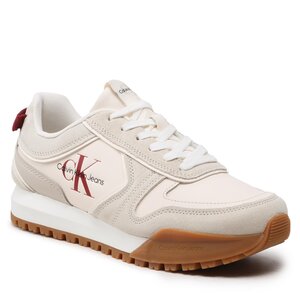 Sneakersy Calvin Klein Jeans - Toothy Runner Irregular Lines YM0YM00624 Ancient White/Eggshell.