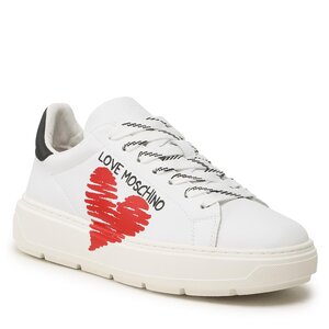 Sneakersy LOVE MOSCHINO - JA15394G1GIA110A Bianco/Nero.