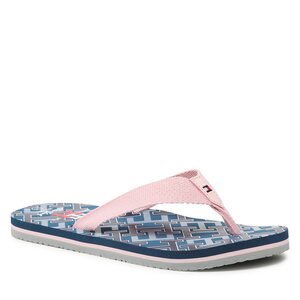 Žabky Tommy Hilfiger - Logo Flip Flop T3A8-32786-0058 S Blue/Pink X893.