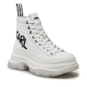 Sneakersy KARL LAGERFELD - KL42949 White Nylon Textile.