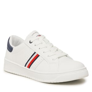 Sneakersy Tommy Hilfiger - Stripes Low Cut Lace-Up Sneaker T3X9-32849-1355 S White/Blue X336.