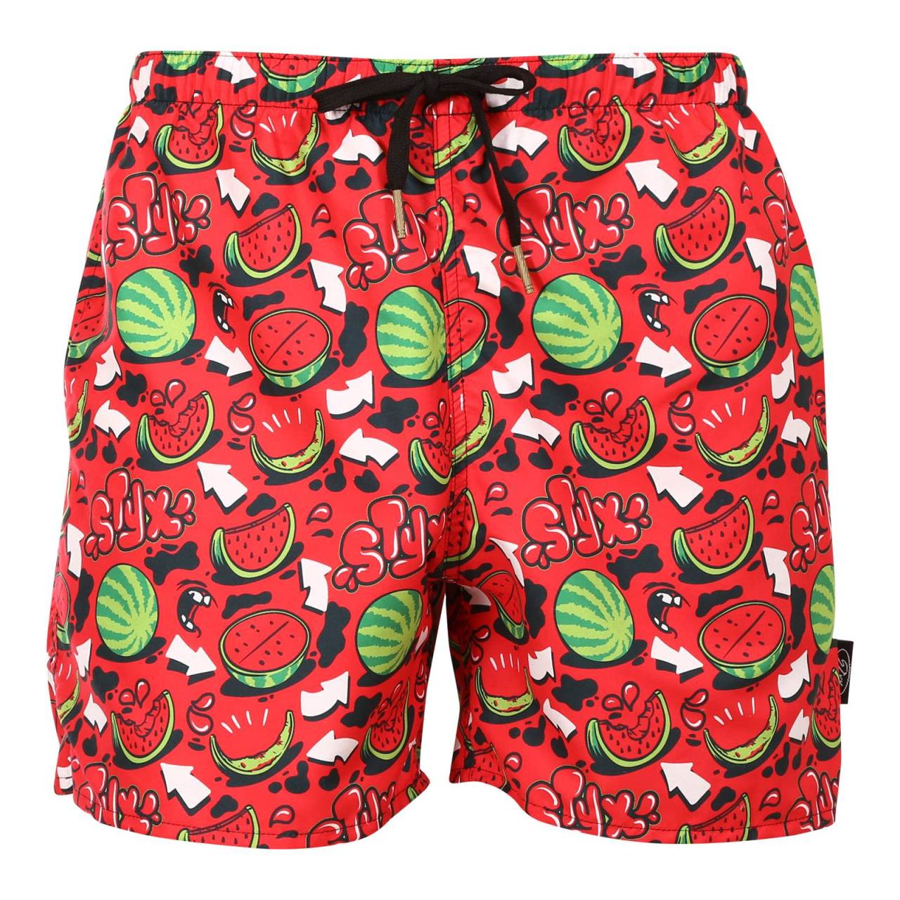 Pánske plavky Styx melóny (X1459) M.
Zvoľte originálny štýl, pohodlie a kvalitu s pánskymi plavkami Styx – českou značkou, ktorá vie, ako zaujať.
Odolný materiál pripravený na akciu
Plavky sú vyrobené z kvalitného umelého vlákna, čo znamená maximálnu odolnosť voči vode, rýchle schnutie a dlhú životnosť.
Originálne potlače a pohodlný strih
Značka Styx si zakládá na nápaditém a odvážném designu – a tyto plavky jsou toho jasným důkazem.
Prečo by si mal určite vyskúšať plavky Styx

Vyrobené v Českej republike: Podpora domácej kvality a miestnej výroby.
Výrazný štýl: Originálny potlač, ktorý si každý zapamätá.
Praktický a pohodlný strih: Ideálne na pláž, k bazénu aj na voľný čas.

Kvalita z Česka, to je spodná bielizeň Styx
Spodná bielizeň Styx je kompletne vyrobená v Českej republike.
Ako sa starať o pánske plavky Styx
Aby ti plavky vydržali dlho v perfektnom stave, odporúčame dodržiavať nasledujúce pokyny na údržbu.

Pranie: Plavky perte na 30 ° C, ideálne naruby, aby sa ochránil potlač.
Sušenie: Nesušte v sušičke.
Žehlenie: Plavky môžete žehliť na nízku teplotu, ale ideálne z rubu a ľan v prípade potreby.

Tip: Vybrat si plavky, ktoré ti skvele padnú a podčiarknu tvoj štýl, môže byť beh na dlhú trať.