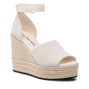 Espadrilky Calvin Klein Jeans - Wedge Sandal Wide Su Con YW0YW00963 Ancient White YBH.