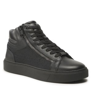Sneakersy Calvin Klein - High Top Lace Up W/Zip Mono Jq HM0HM01014 Black Mono Jacquoard 0GK.