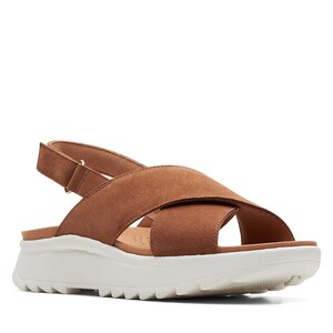 Sandále Clarks - DashLite Wish 26171950 Dark Tan Suede.