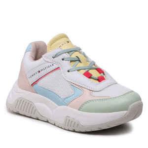 Sneakersy Tommy Hilfiger - Low Cut Lace-Up T3A9-32740-1470 M White/Multicolor X256.
