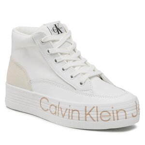 Sneakersy Calvin klein jeans - Vulc Flatf Mid Wrap Around Logo YW0YW00865 White YBR.