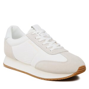 Sneakersy Calvin Klein Jeans - Retro Runner Wingtip Mix YM0YM00620 White/Creamy White 0K6.