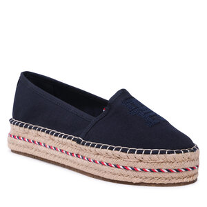 Espadrilky Tommy Hilfiger - Embroidered Flatform FW0FW07014 Space Blue DW6.