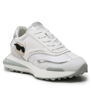 Sneakersy KARL LAGERFELD - KL62930N White Lthr & Suede.