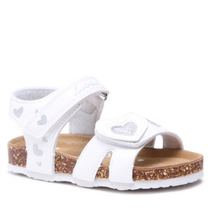 Topánky Lumberjack - 2 VELCRO SANDAL WHITE/SILVER.