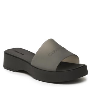 Šľapky Calvin Klein - Wedge Slide-Transp HW0HW01514 Ck Black BEH.