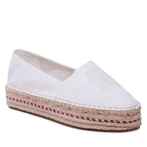 Espadrilky Tommy Hilfiger - Embroidered Flatform FW0FW07014 Ecru YBL.