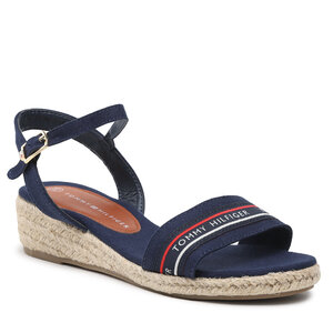 Espadrilky Tommy Hilfiger - Rope Wedge Sandal T3A7-32777-0048 S Blue 800.