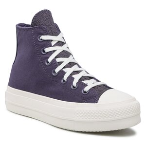 Plátenky Converse - Ctas Lift Hi A00887C Dark Rasin/Dark Rasin/Egret.