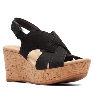 Sandále Clarks - Rose Erin 26171307 Black Nubuck.