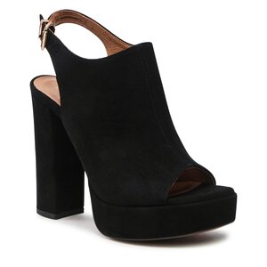 Sandále R.Polański - 1638 Czarny Zamsz.