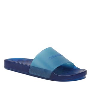 Šľapky Calvin Klein - Transp Pool Slide Rubber HM0HM00982 Ultra Blue C66.