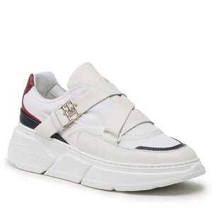 Sneakersy Tommy Hilfiger - Lux Hrdware Sneaker FW0FW07110 White YBS.