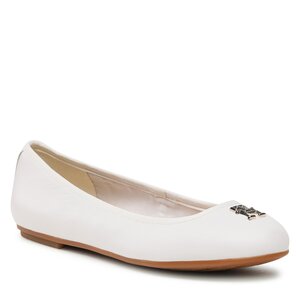 Baleríny Tommy Hilfiger - Round Th Ballerina FW0FW07132 White/Ecru.