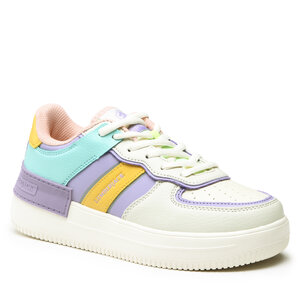 Topánky Lumberjack - SNEAKER WHITE/VIOLET/ORANGE.
