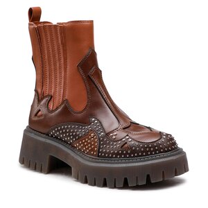 Členková obuv s elastickým prvkom Steve Madden - Abide SM11002179-03001-333 Cognac Multi.