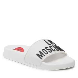 Šľapky LOVE MOSCHINO - JA28052G1GI14100 Bianco/Logo Nero.