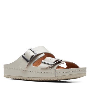 Sandále Clarks - Brookleigh Sun 26170059 Off White Lea.