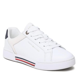 Sneakersy Tommy Hilfiger - Court Sneaker Global FW0FW07118 White/Rwb 0K9.