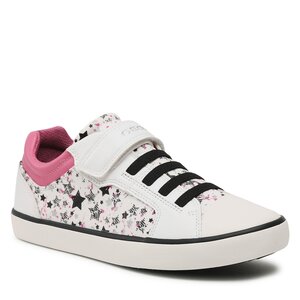 Sneakersy Geox - J Gisli Girl J354NA0AW54C1364 D White/Dk Pink.