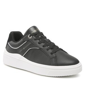 Sneakersy Tommy Hilfiger - Feminine Court Sneaker FW0FW07122 Black BDS.
