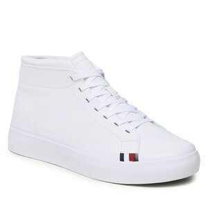 Sneakersy Tommy Hilfiger - Elevated Vulc Leather Mid FM0FM04419 White YBS.