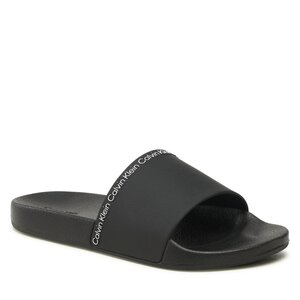 Šľapky Calvin Klein - Rubber Pool Slide HW0HW01526 Black/Marshmallow 0GJ.