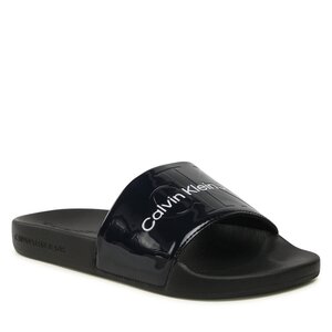 Šľapky Calvin Klein Jeans - Slide Metallic Monologo YW0YW00638 Metallic Blue.