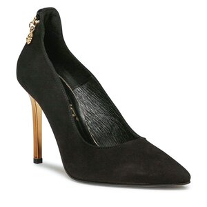 Lodičky Karino - 4619/003-P Czarny/Welur.