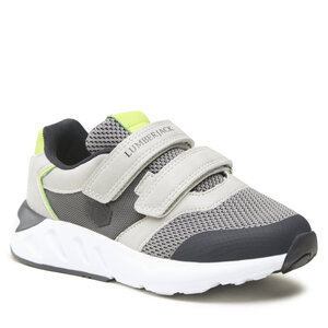 Topánky Lumberjack - 2 VELCRO SNEAKER GREY/ACID GREEN.