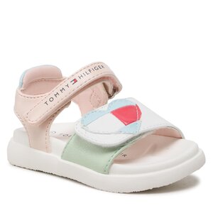 Sandále Tommy Hilfiger - Strass Heart Velcro Sandal 1A2-32754-1355 M White/Multicolor X256.