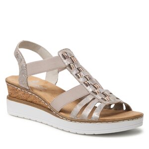 Sandále Rieker - V3822-90 Metallic.